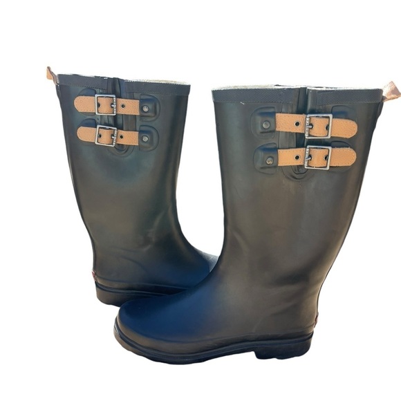 Chooka Women’s Tall Black Rain Rubber Boots Size 9 - Picture 1 of 9